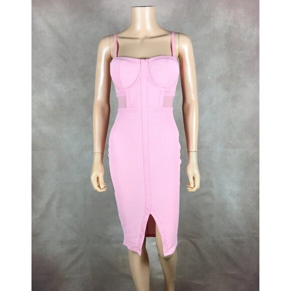 Barbiecore Pink Bodycon Party Dress NEW MEDIUM - Picture 2 of 11